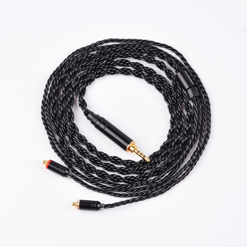 Kinboofi 6 Core Balanced Silver Plated Replacement Cable, Black MMCX Detachable Earphone Cable Replacement Earphone Wire for Shure 846 535 215 315 425 MAGAOSI K5 LZA4 A5 (2.5mm Audio Jack, MMCX) - Image 4